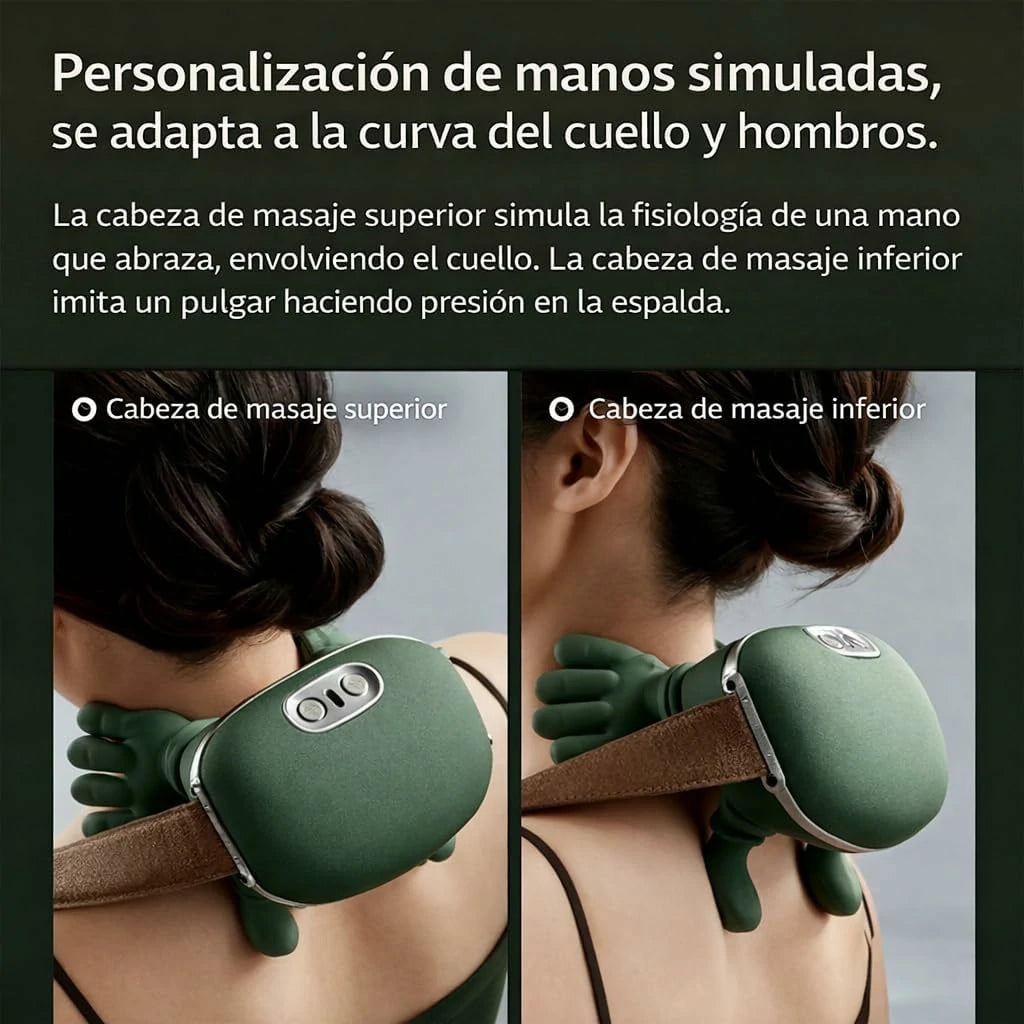 Masajeador Cervical Shiatsu Con Calor y Amasado 4D Para Cuello y Hombros