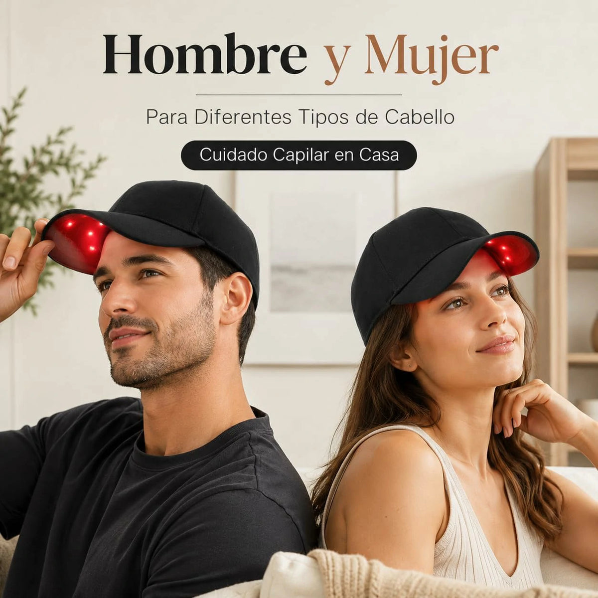 Gorra LED Terapia Crecimiento Capilar Luz Roja