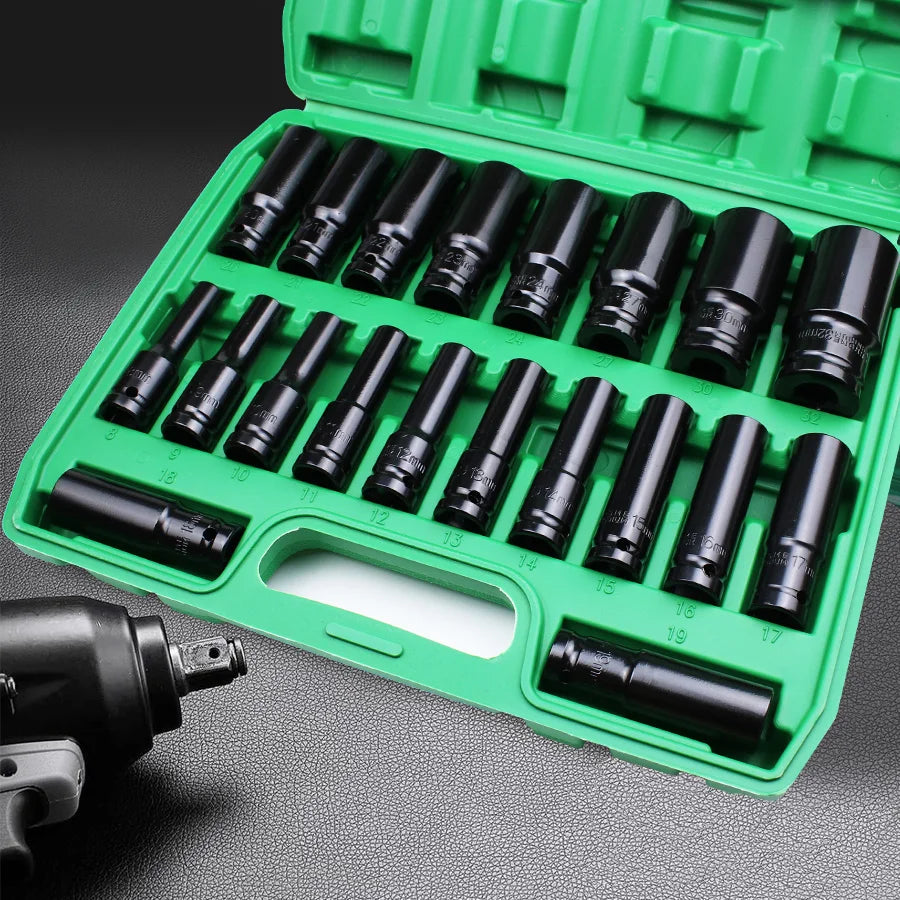 Set x20 Piezas Copas ½ De Impacto + Estuche