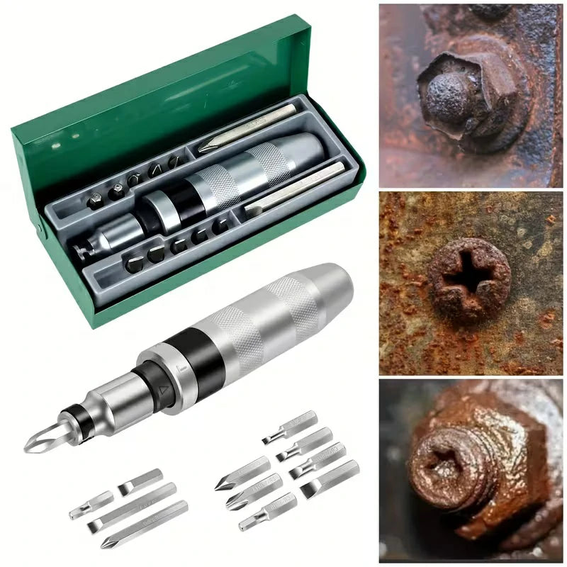 Kit Destornillador Manual De Impacto 13 Piezas