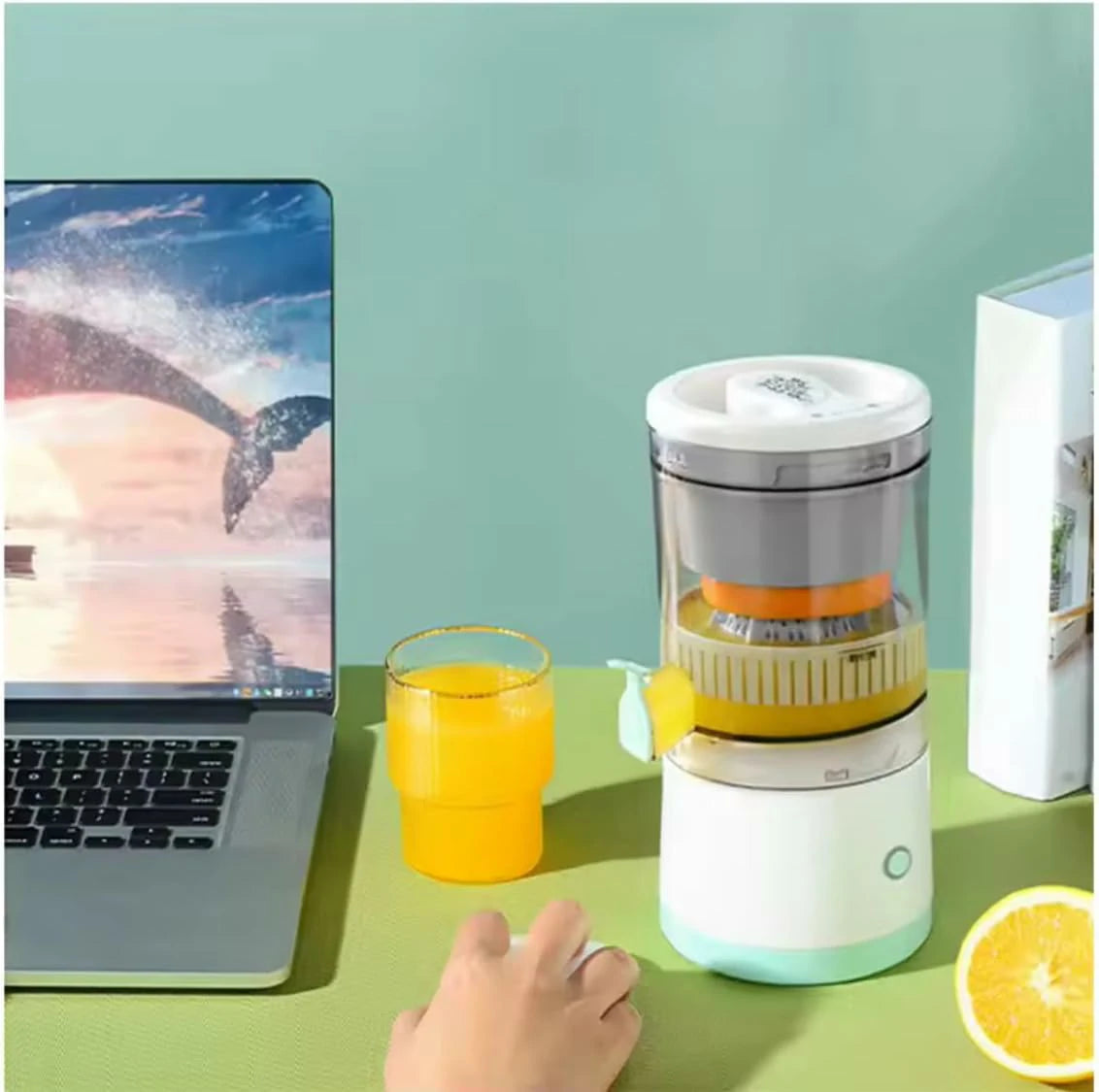 Exprimidor De Jugos Multifuncional Inalámbrico Portátil Carga USB-C