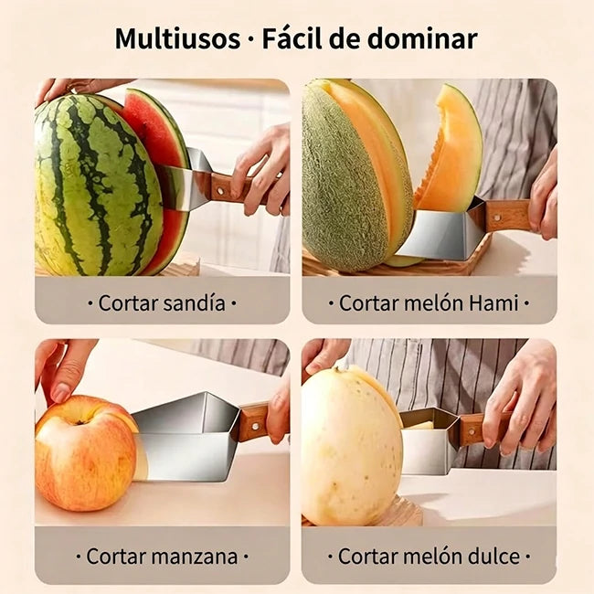 Kit x4 Cortador Triangular De Frutas Acero Inoxidable