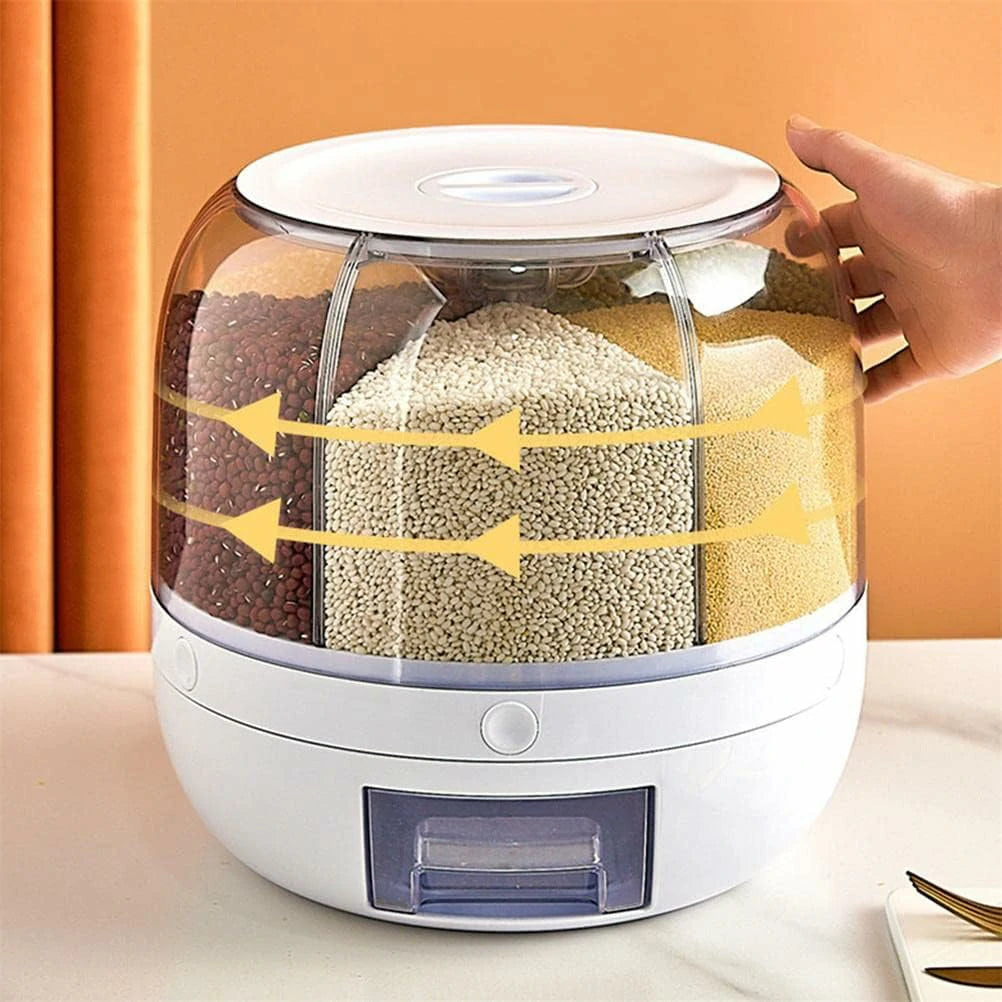 Dispensador Giratorio 360° De Alimentos De 6 Divisiones