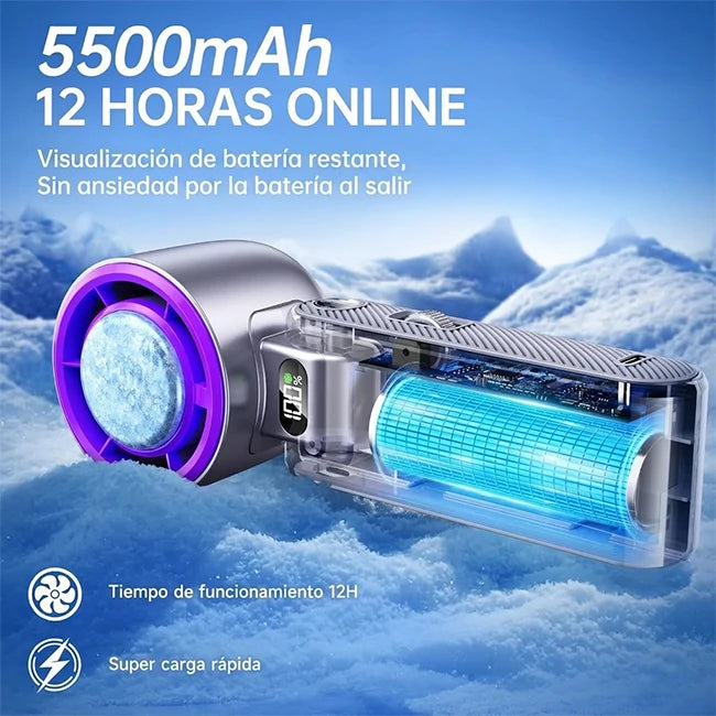 Ventilador De Mano Portátil 3 En 1 Refrigeración Turbo
