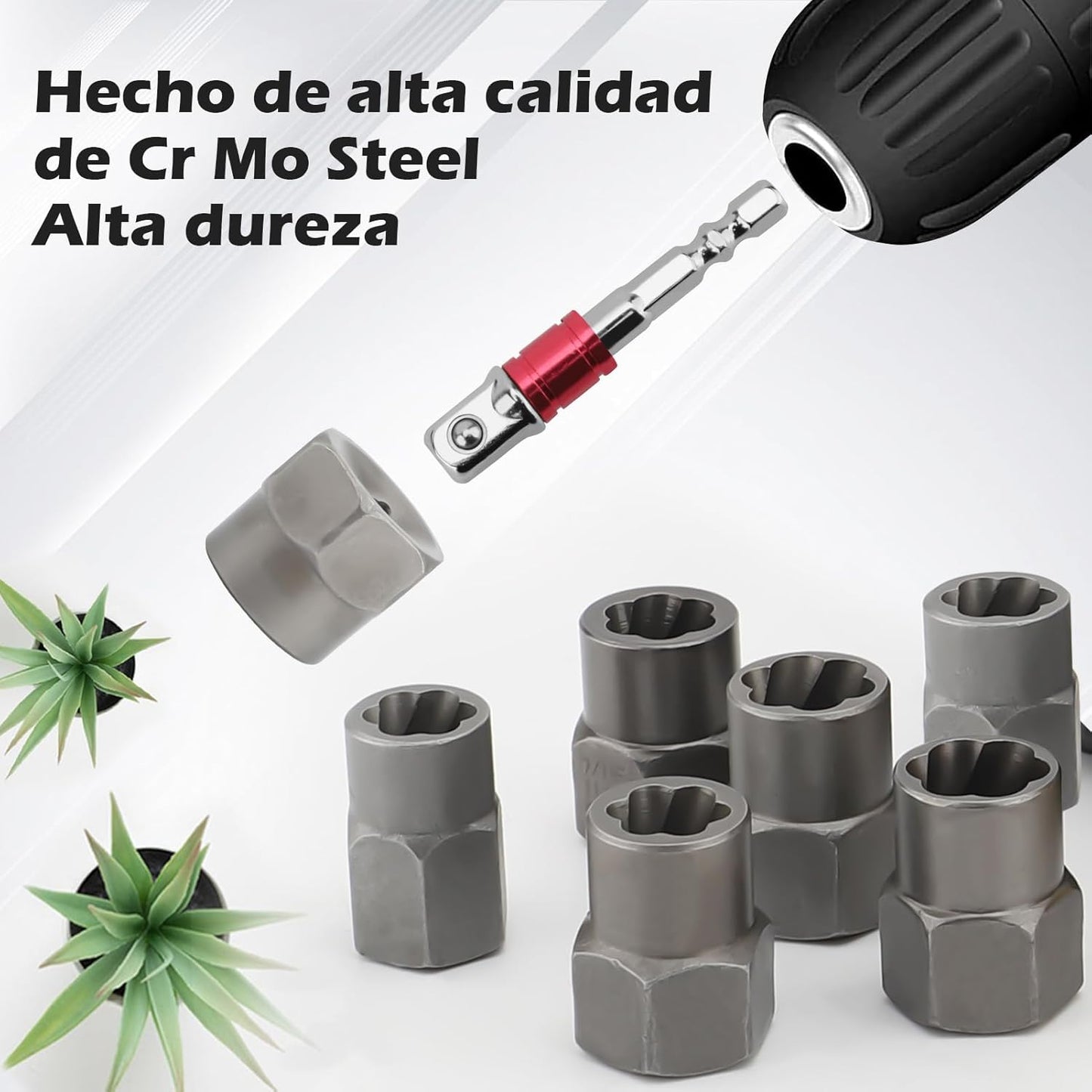 Set 14 Copas Extractoras de Tornillos y Tuercas