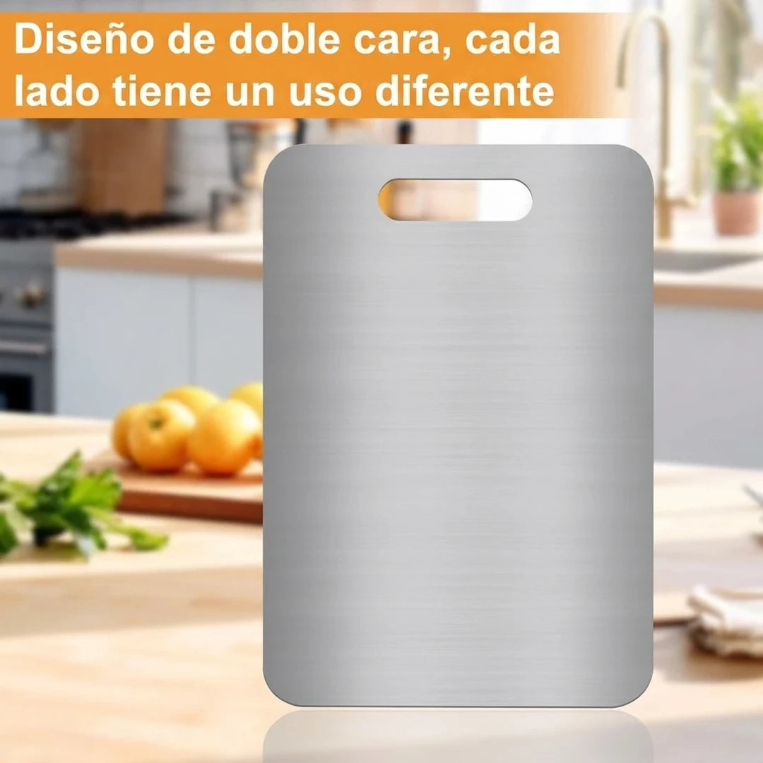 Tabla De Cortar Para Cocina Acero Inoxidable Doble Cara