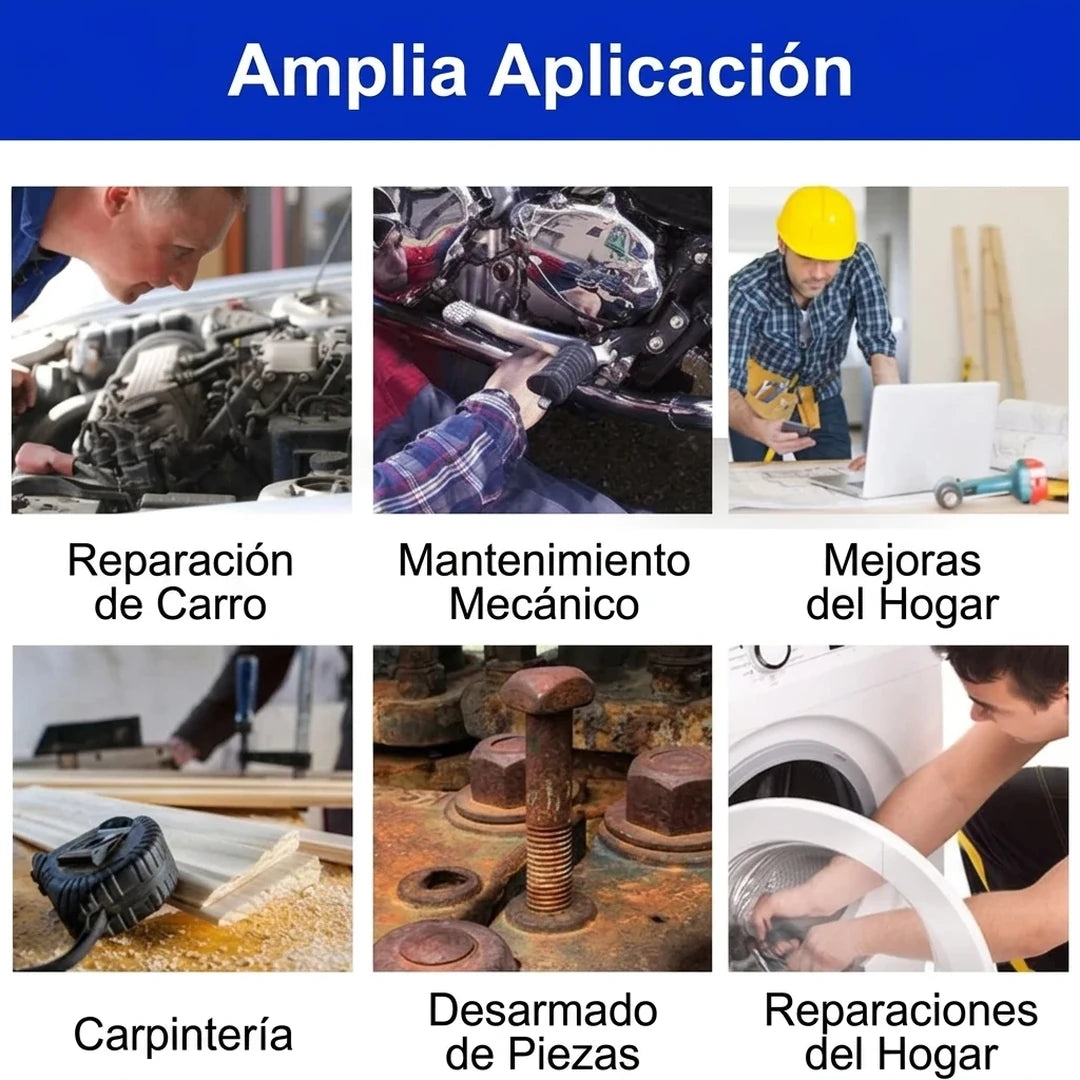 Pack X2 Mini Llave 1/4 Carraca Agarre Magnético 2 En 1