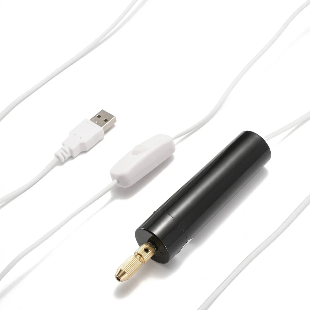 Kit Mini Taladro Eléctrico USB Para Manualidades