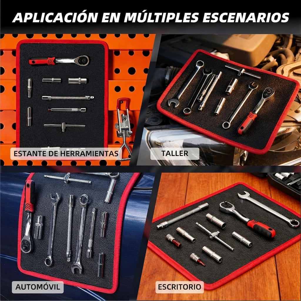 Kit 3 en 1 Alfombra Magnética Para Taller / Caja de Herramientas