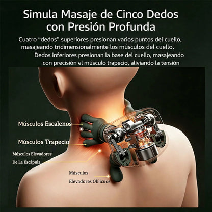 Masajeador Cervical Shiatsu Con Calor y Amasado 4D Para Cuello y Hombros
