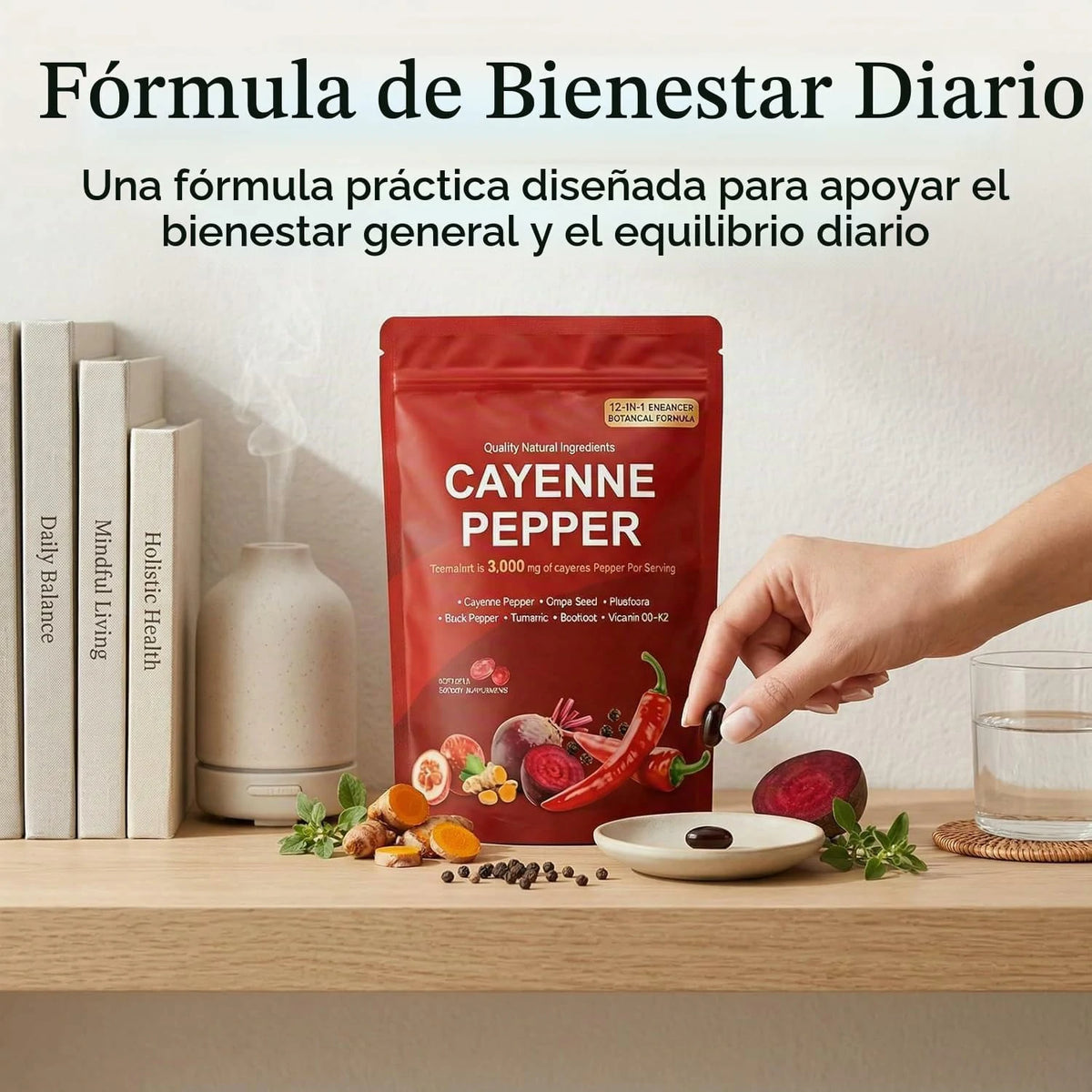 Suplemento Pimienta De Cayena 12 En 1 Cápsulas Blandas