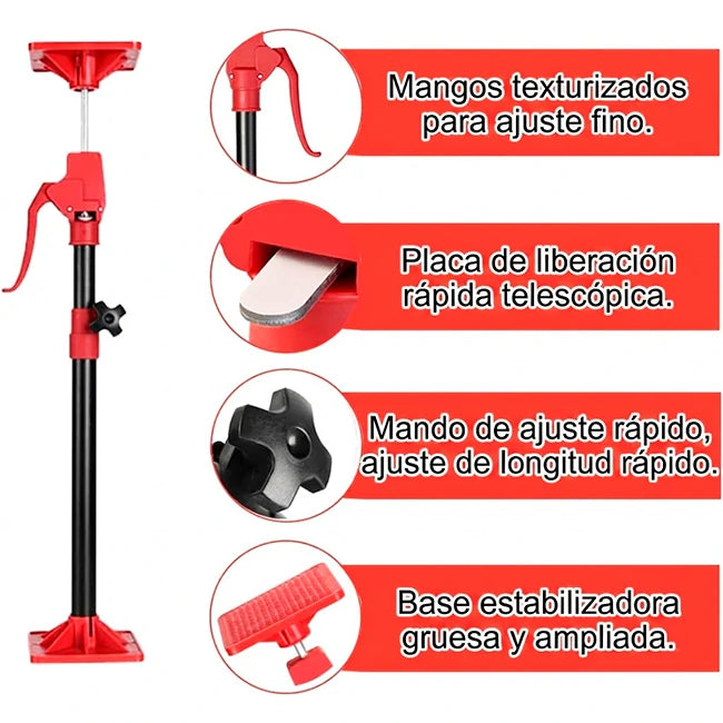 Pack x 2 Barras Gato Extensibles De Elevación Soporte Instalación Gabinete
