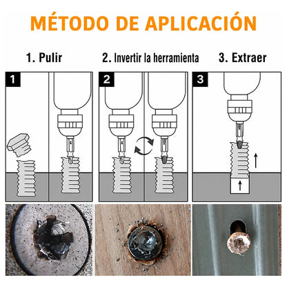 2 Sets x6 Brocas Extractoras Tornillos Dañados
