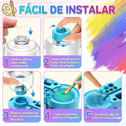 Limpiador De Pinceles Pintura De Agua 6 En 1