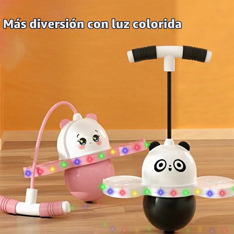 Juguete Pelota Saltarina Con Manubrio Diversión Con Luces LED