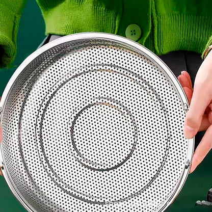 Pack x3 Cestas Acero Inoxidable Para Cocina Al Vapor Con Soporte