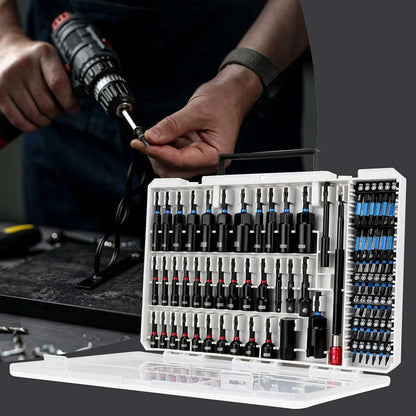 Set x80 Piezas Puntas De Impacto Magnéticas Destornilladoras