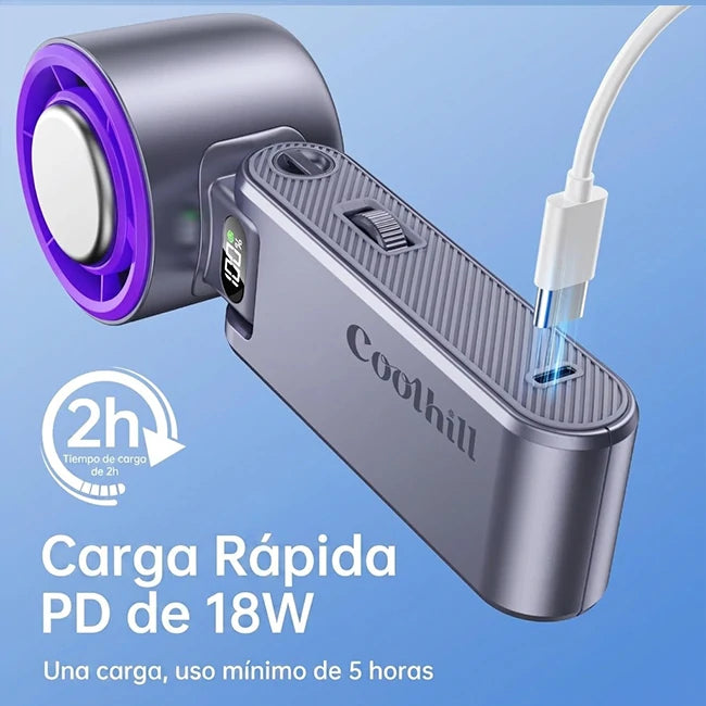 Ventilador De Mano Portátil 3 En 1 Refrigeración Turbo