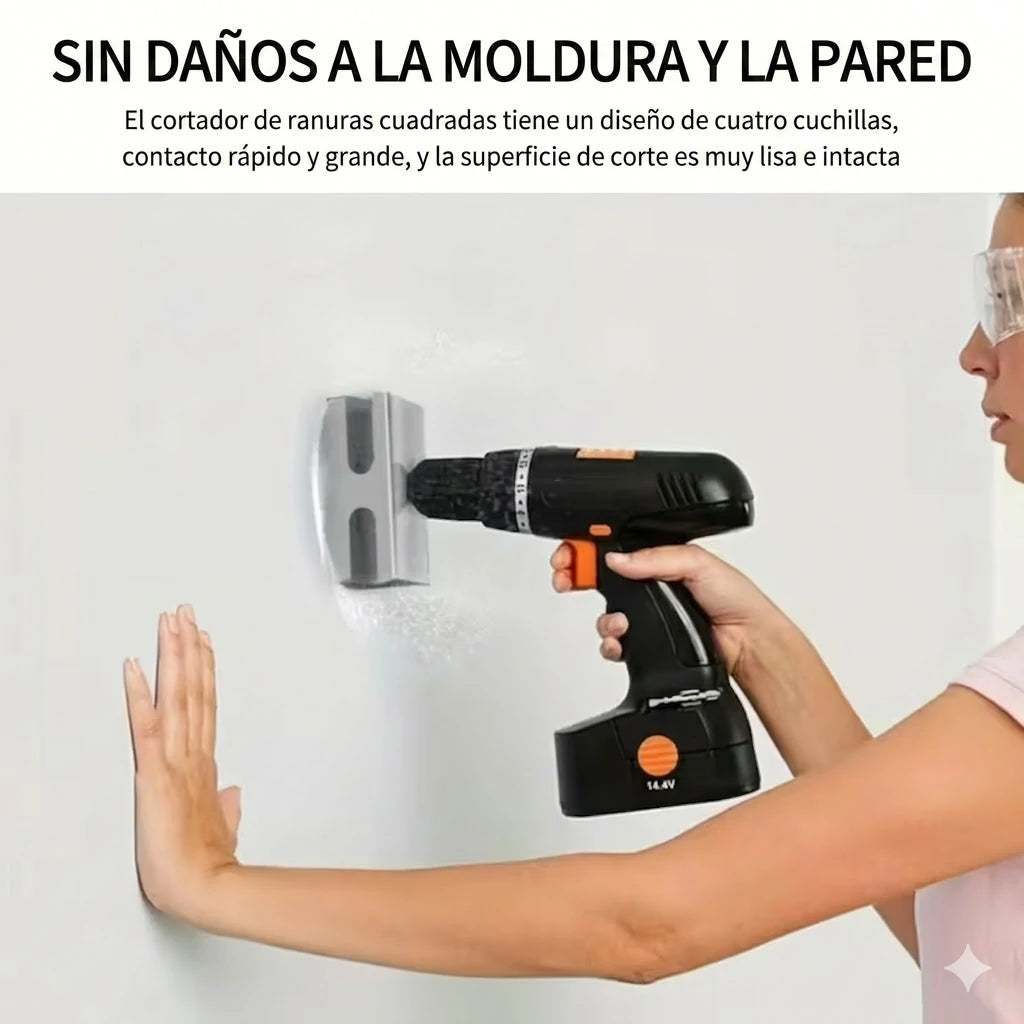 Pack x2 Cortadores De Ranura Cuadrada Y Rectangular Para Cajas Eléctricas