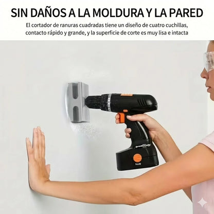 Pack x2 Cortadores De Ranura Cuadrada Y Rectangular Para Cajas Eléctricas