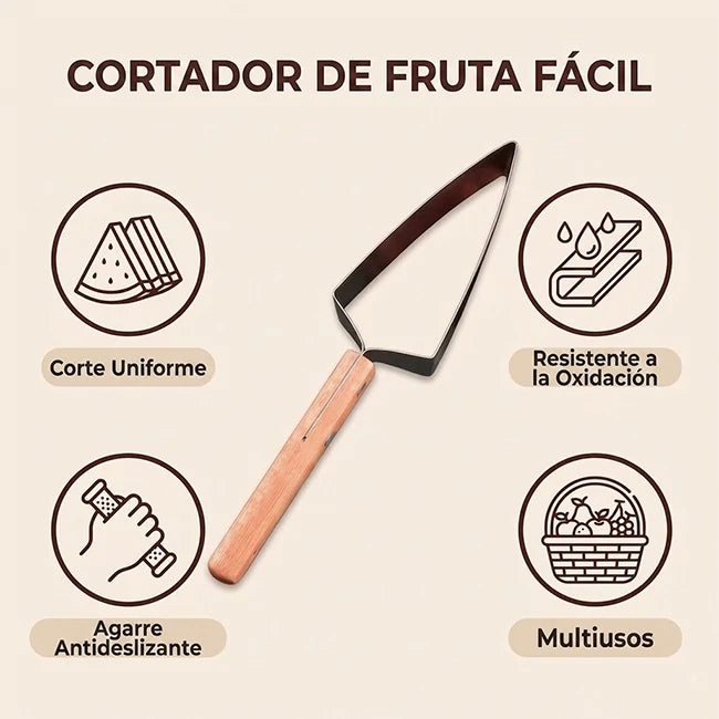 Kit x4 Cortador Triangular De Frutas Acero Inoxidable