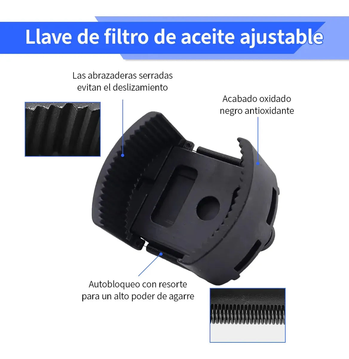 Llave Ajustable Extracción Filtro De Aceite Automóvil