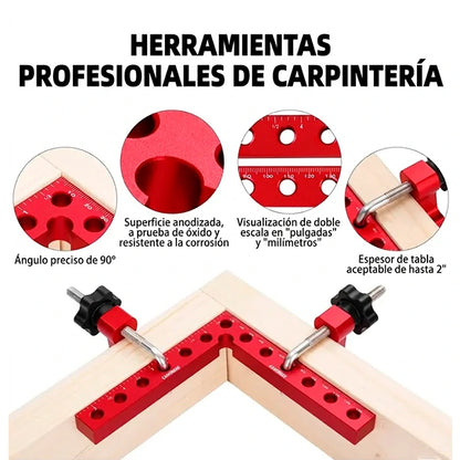 Kit Abrazadera De Sujeción A 90° Para Carpintería