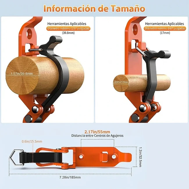 Set x4 Soportes Liberación Rápida para herramientas