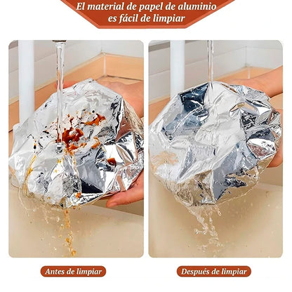 Pack x100 Fundas Aislantes Reutilizables De Alumino Para Contenedor Comida