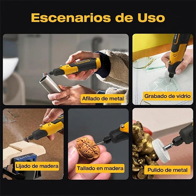 Kit 57 Piezas Herramienta Moto Tool 3.6v Inalámbrica