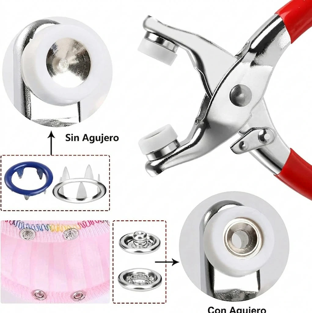 Kit Broches De Cierre A Presión Para Confección En Colores