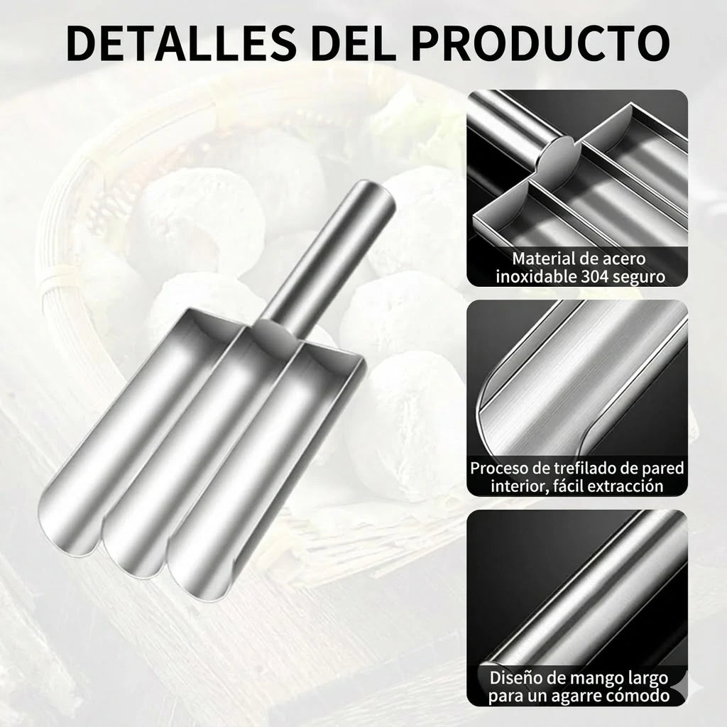 Máquina Molde Para Albóndigas Tres Compartimentos