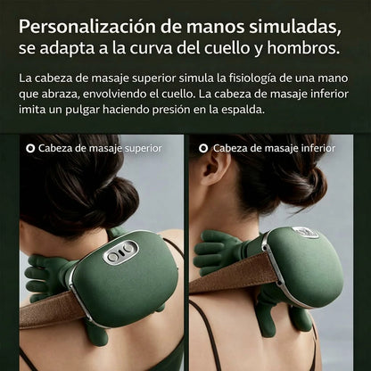 Masajeador Cervical Shiatsu Con Calor y Amasado 4D Para Cuello y Hombros