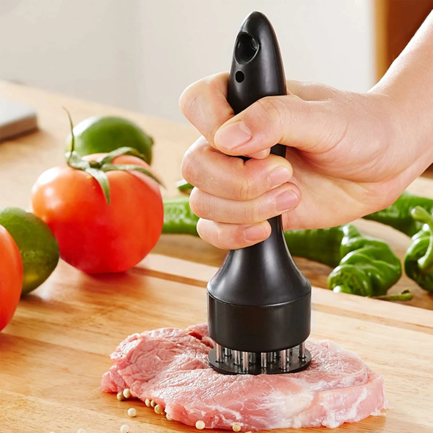 Ablandador de Carne Profesional De Agujas y Mango Ergonómico