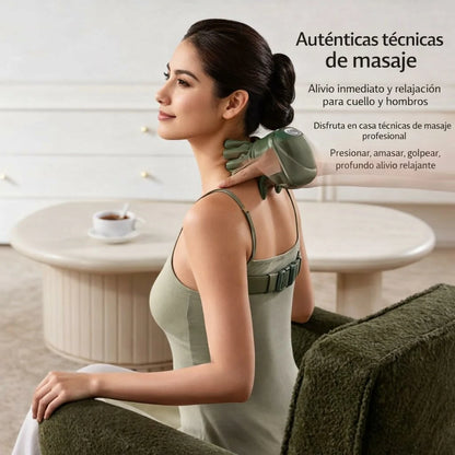 Masajeador Cervical Shiatsu Con Calor y Amasado 4D Para Cuello y Hombros