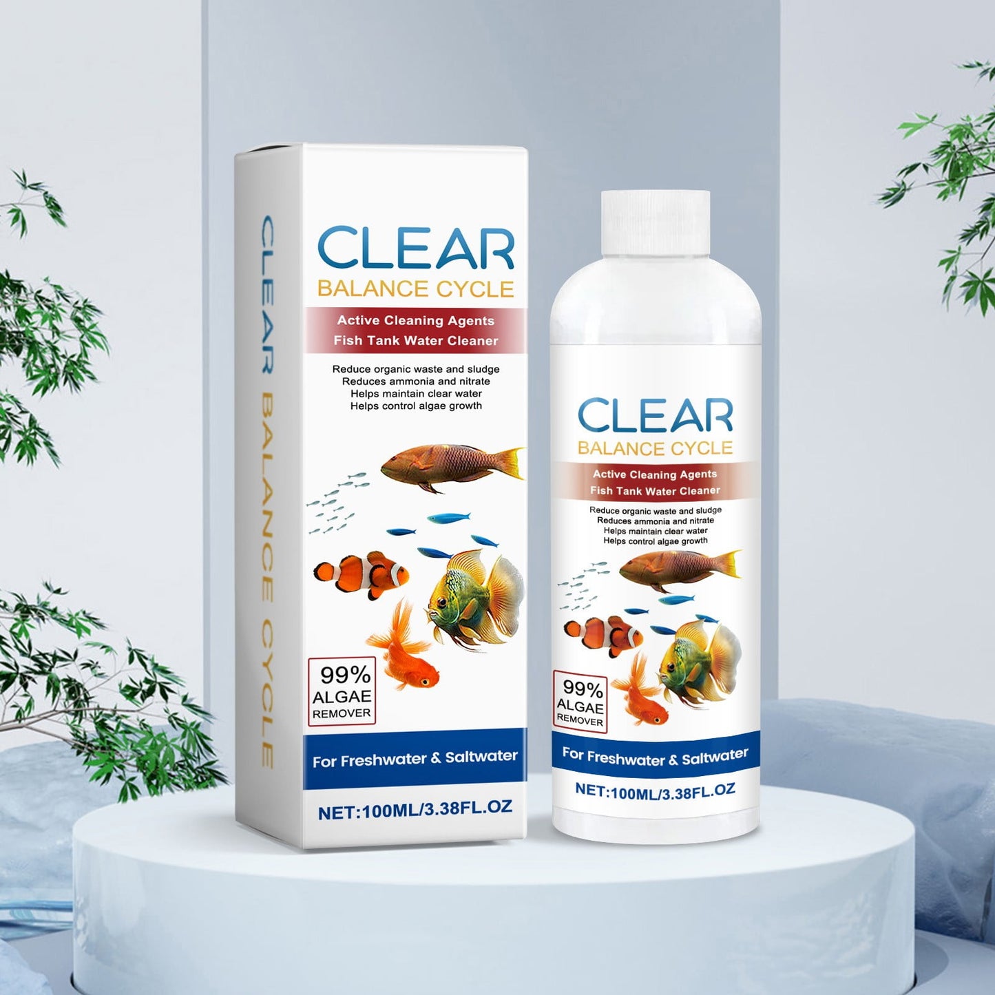 Limpiador Clarificante de Agua para Pecera x2