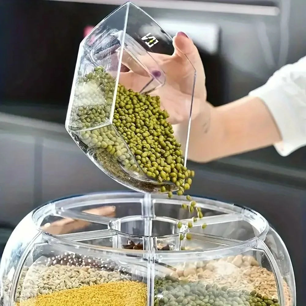 Dispensador Giratorio 360° De Alimentos De 6 Divisiones