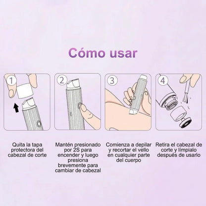 Pack X2 Depiladora 2 En 1 Eléctrica Recargable Para Mujer
