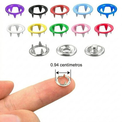 Kit Broches De Cierre A Presión Para Confección En Colores