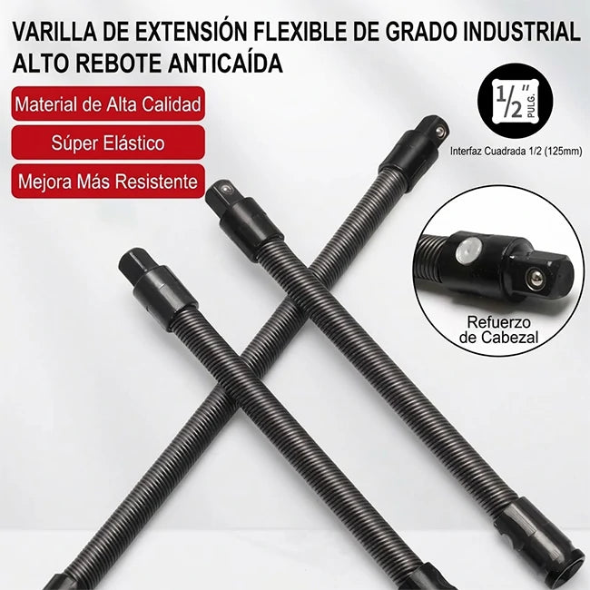 Kit x3 Extensores Flexibles 1/2 Para Ratchet / Llave De Impacto