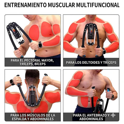Entrenador Hidráulico Portátil Para Brazo Y Pecho Ajustable