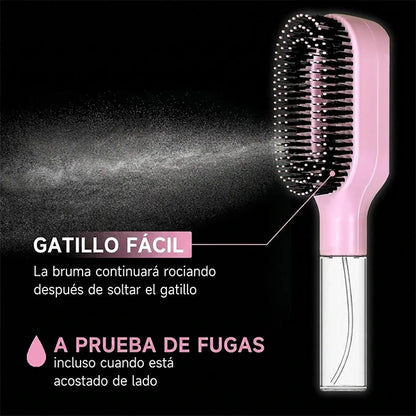 Cepillo Desenredante 2 En 1 Con Spray Integrado