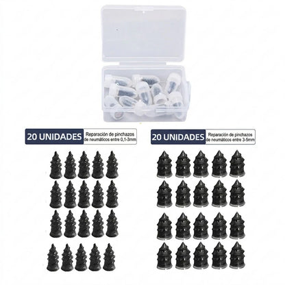 Kit x40 Clavos Reparación Neumáticos Pinchados