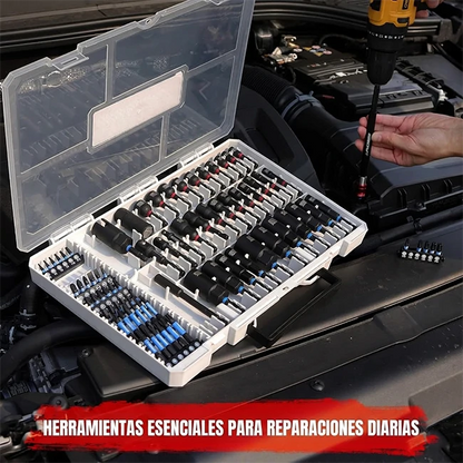 Set x80 Piezas Puntas De Impacto Magnéticas Destornilladoras