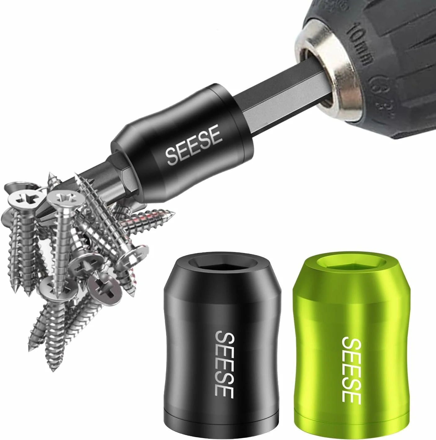 Pack x4 Anillo Magnético Extra Fuerte Desmontable Para Destornillador Hexagonal