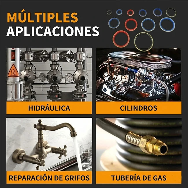 Kit 245 Piezas Arandelas Selladoras Surtidas 12 Tamaños