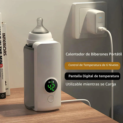 Calentador De Teteros Portátil Con Funda Térmica 6 Niveles
