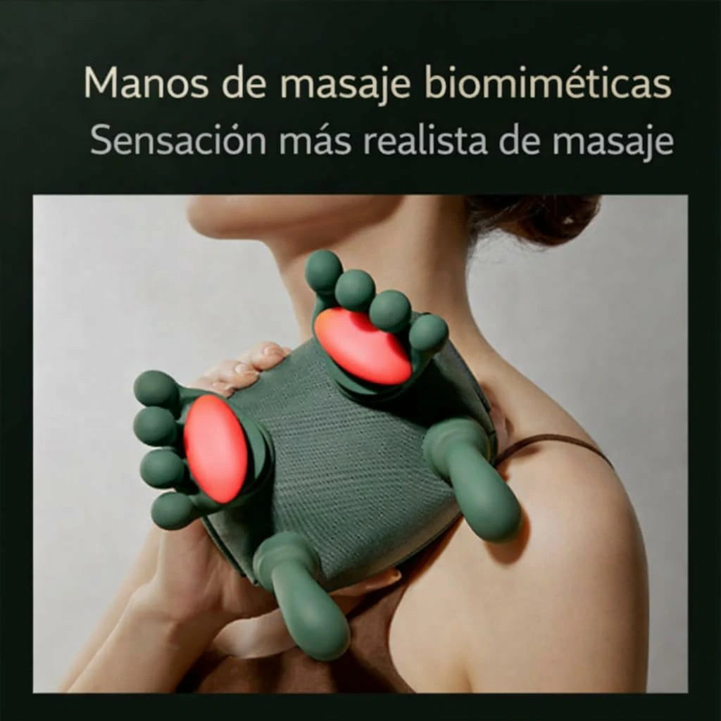 Masajeador Cervical Shiatsu Con Calor y Amasado 4D Para Cuello y Hombros