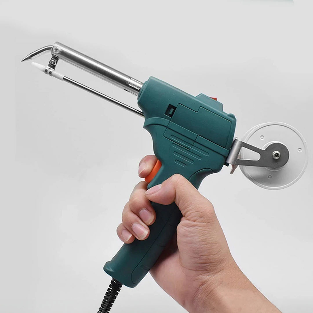 Pistola 2 En 1 Soldadura De Estaño A Una Mano Con Soporte Dispensador De Soldadura