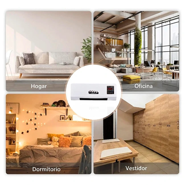 2 En 1 Calefactor Y Aire Acondicionado Split 110v Control Remoto